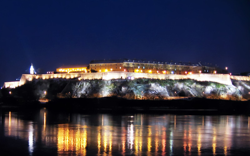 Petrovaradin Fortress at night